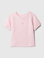 Light pink girls' sweatshirt with short sleeves GAP