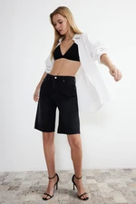 Trendyol Black More Sustainable High Waist Denim Shorts & Bermuda