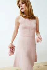 Trendyol Pink Mini Knitwear Premium/Custom Yarn Dress