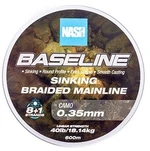 Nash splietaná šnúra baseline sinking braid camo 600 m - 0,35 mm 18,14 kg