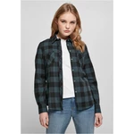 Ladies Turnup Checked Flanell Shirt jasper/black