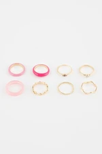 DEFACTO Women's 8 Colorful Rings