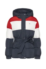 Tommy Jeans Jacket - TJW BELTED COLORBLOCK PUFFER blue