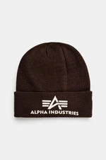 Čepice Alpha Industries hnědá barva, z tenké pleteniny