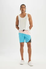 DeFactoFit Regular Fit Printed Flexible Textured Short Swim Shorts