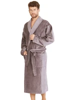 Bathrobe De Lafense 803 M-2XL men's gray-striped 088