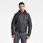 G-STAR Bunda - Leather jkt sivá