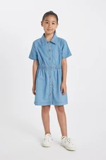 DEFACTO Girl's Short Sleeve Jean Dress