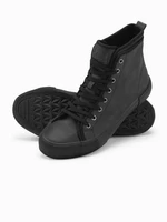 Ombre Men's high-top sneakers with decorative upper - graphite