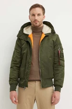 Bunda Alpha Industries MA-1 Hooded pánská, zelená barva, zimní, 158104.257