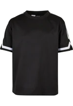 Boys' Oversized Stripes Mesh Tee Black