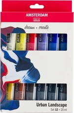 Amsterdam General Selection Ensemble de peintures acryliques Urban Landscape 12 x 20 ml