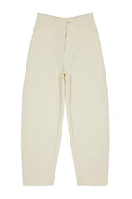 Trendyol Ecru Pocket Detailed High Waist Barrel Trousers