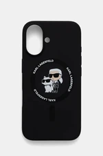 Puzdro na mobil Karl Lagerfeld iPhone 16 6.1 čierna farba, KLHMP16SSCMKCRHK