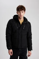 DEFACTO Thermal Insulated Detachable Hooded Fleece Lined Waterproof Puffer Jacket