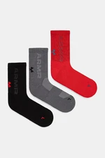 Ponožky Under Armour 3-pack červená barva, 1373084