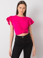 Women's fuchsia cotton blouse