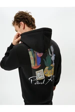 Koton Paul Klee Hooded Sweat Kangaroo Pocket Licensed Printed on the Back