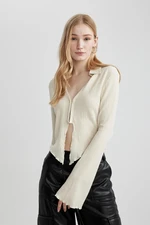 DEFACTO Cool Fitted Long Sleeve Crop Shirt