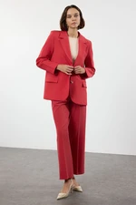 Trendyol Red Polyviscon Basic Blazer Jacket