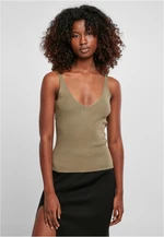 Women's rib knit in khaki color