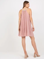 Powder Pink One-Size Summer Dress Without Sleeves