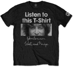 John Lennon Koszulka Listen Unisex Black L