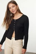 Trendyol Black Button Detailed Knitwear Cardigan