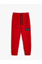 Koton Jogger Sweatpants Pocket Tie Waist Applique Detail