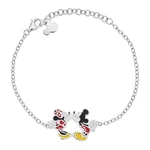 Disney Krásný stříbrný náramek Mickey and Minnie Mouse BS00044SL-55.CS