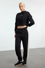 Trendyol Black Color Block Elasticized Knitted Sweatpants