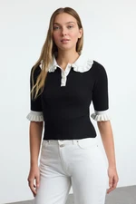 Trendyol Black Polo Neck Knitted Sweater