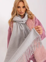 Grey women's knitted scarf