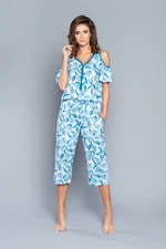 Agawa short-sleeved jumpsuit, 3/4 pants - print