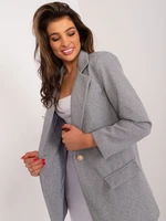 Women's grey jacket with zipper