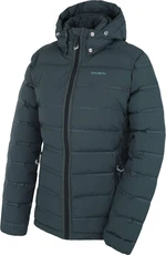 Women's down jacket HUSKY Donnie L black green