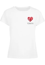 Turkey with a women's everyday t-shirt in white