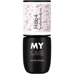 MYLAQ UV Gel Polish gelový lak na nehty odstín My Shimmering Pink 5 ml