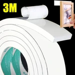 White Sponge Double Sided Foam Adhesive Tapes for Mounting Fixing Pad Sticky 30mm 20mm Width Super Strong Sealant Thickened Tape