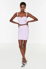 Trendyol Lilac Bustier Skirt Bottom-Top Set