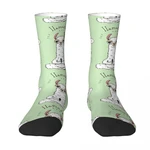 Llama Yoga Pose With Llamaste Sock Socks Men Women Polyester Stockings Customizable Funny