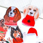 18PCS DIY Scrapbooking Hand-painted Christmas Dog Animal Stickers Crafts Book Student Label Decorative Sticker DIY Stationery