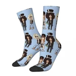 Funny Compression Sock for Men Rock Band Photos Hip Hop Vintage Guns N' Roses Rock Music Guitarist The Drummer Boys Crew Sock