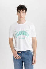 DEFACTO Regular Fit Crew Neck Printed Short Sleeve T-Shirt