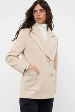 Trendyol Stone Regular Pocket Detailed Soft Texture Short Jacket Coat