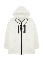 Trendyol White Boy's Hooded Pocket Coat