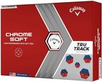 Callaway Chrome Soft White Red/Blue TruTrack Piłka golfowa