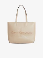 Calvin Klein Jeans Shopper taška Béžová