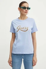 Bavlněné tričko Guess GLITTERY W4YI09 JA914