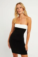 Cool & Sexy Women&#39;s Black Strapless Mini Dress